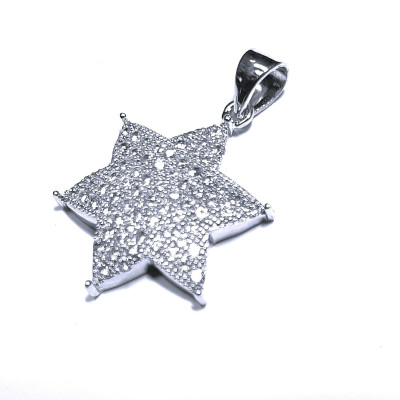 Pendant star with zircons AG 925/1000