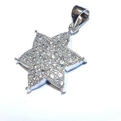 Pendant star with zircons AG 925/1000