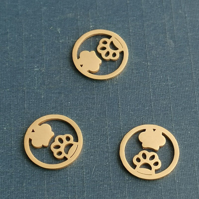Connector wheel with paws three color variants surgical steel