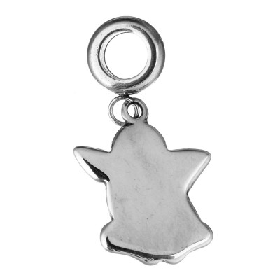 Pendant with a large hole Angel made of surgical steel