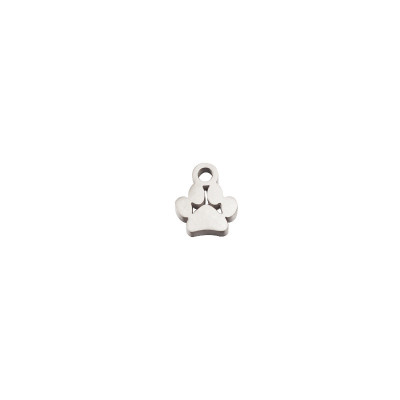 Pendant small paw surgical steel three color variants