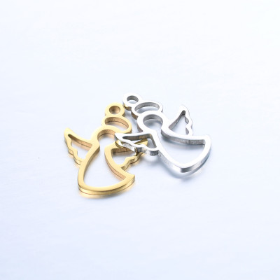 Surgical steel angel pendant