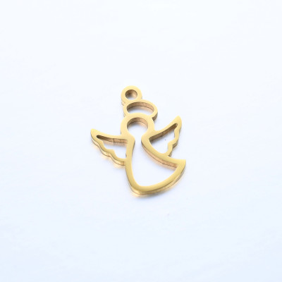 Surgical steel angel pendant