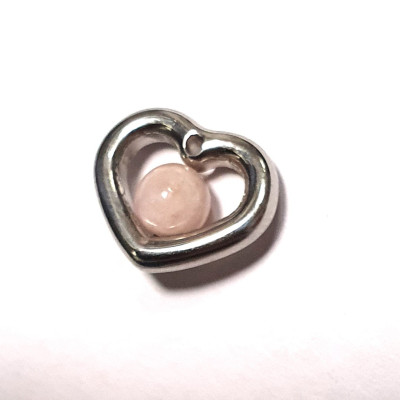 Surgical steel heart pendant, two color options