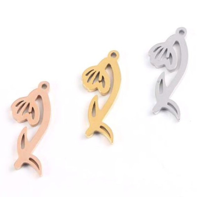 Pendant pale surgical steel in three color variants