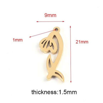 Pendant pale surgical steel in three color variants