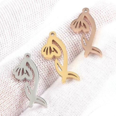 Pendant pale surgical steel in three color variants