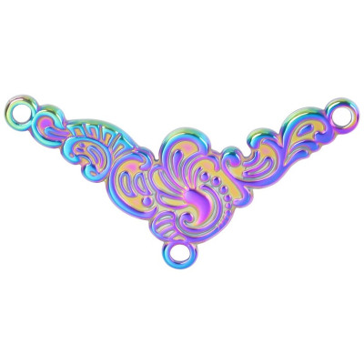 Connector hanger made of surgical steel three color variants