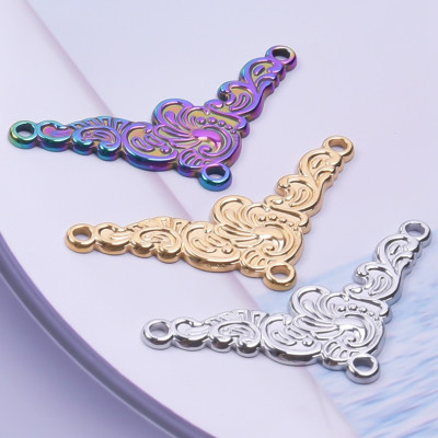 Connector hanger made of surgical steel three color variants