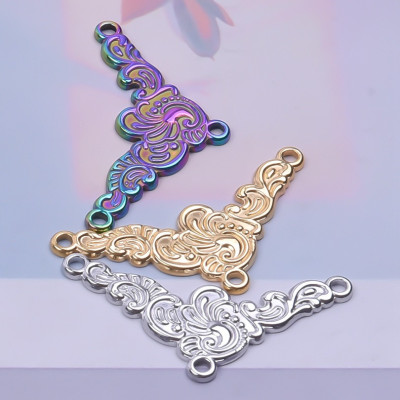 Connector hanger made of surgical steel three color variants