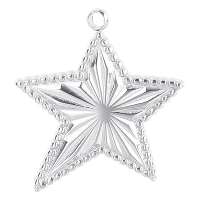 Star pendant, surgical steel, three color variants