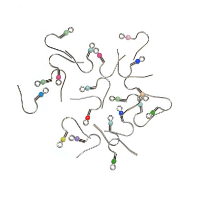 Afro hook with colored ball surgical steel