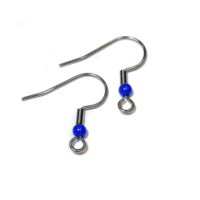 Afro hook with colored ball surgical steel