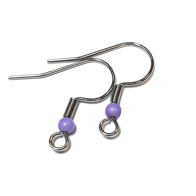 Afro hook with colored ball surgical steel