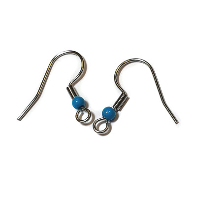 Afro hook with colored ball surgical steel