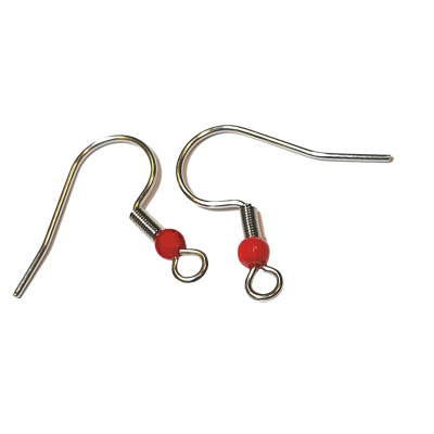 Afro hook with colored ball surgical steel