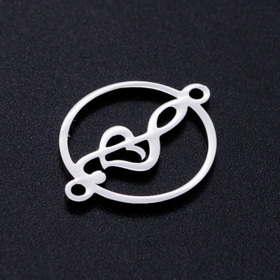 Connector treble clef surgical steel
