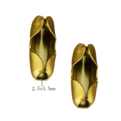 Connecting part for ball chain lock 5.5 x 2.5mm surgical steel gold galvanization