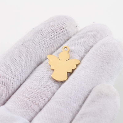 Angel pendant made of surgical steel, 3 color variants