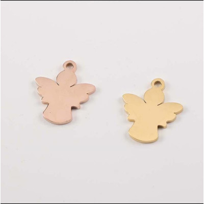 Angel pendant made of surgical steel, 3 color variants