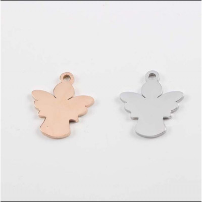 Angel pendant made of surgical steel, 3 color variants
