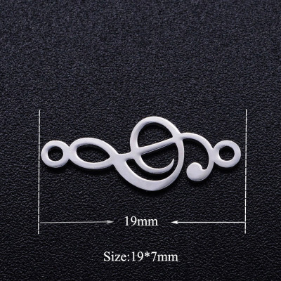 Surgical steel treble clef connector