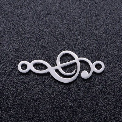 Surgical steel treble clef connector
