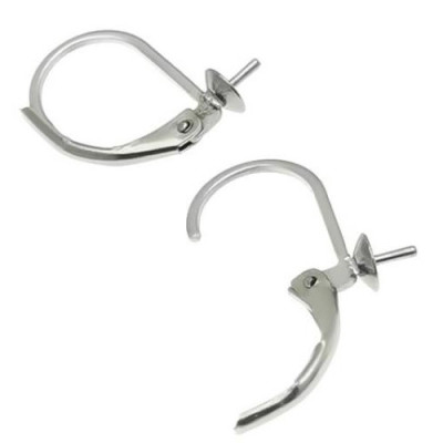 Earrings with stem for sticking, surgical steel