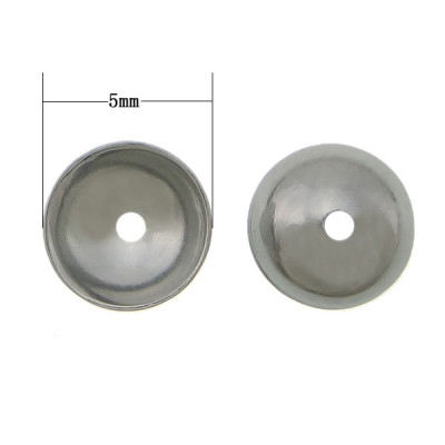 Surgical steel bead 5mm smooth