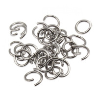 Connecting ring open 6 x 1mm made of surgical steel