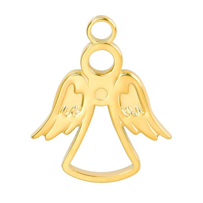 Angel pendant 3 color variants surgical steel