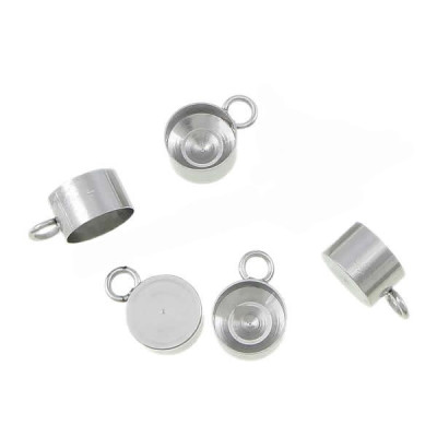 Pendant bowl 10 x 14 x 5,5mm in surgical steel