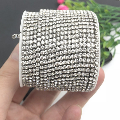 Borta chain with strass stones width 2 or 3 mm surgical steel