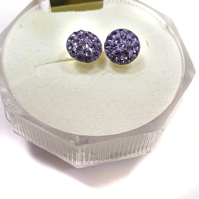 Puset earrings AG 925/1000 Tanzanite 7mm