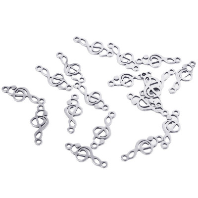 Surgical steel treble clef connector