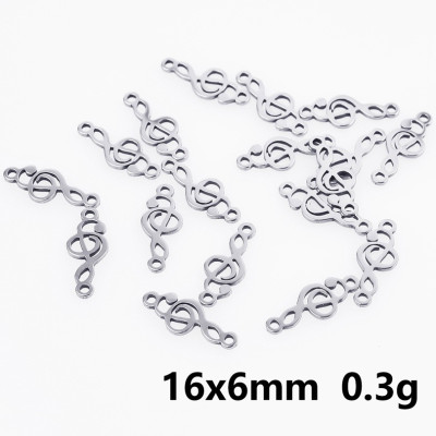 Surgical steel treble clef connector