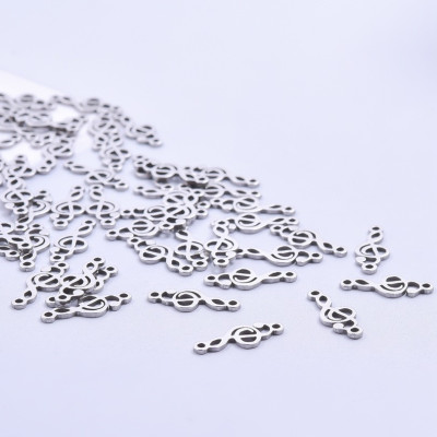 Surgical steel treble clef connector