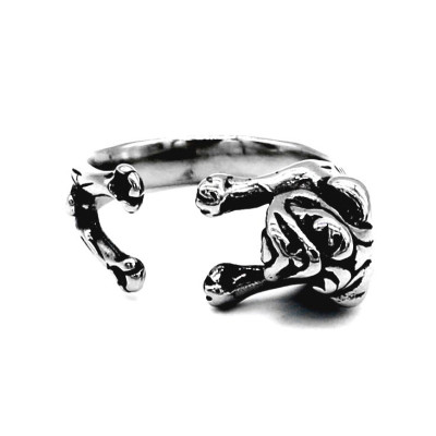 Surgical steel bulldog ring