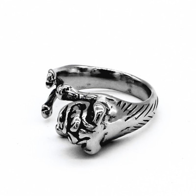 Surgical steel bulldog ring
