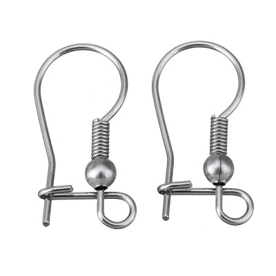 Shaped Afro hook, closable with surgical steel ball