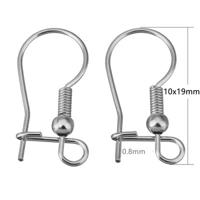 Shaped Afro hook, closable with surgical steel ball