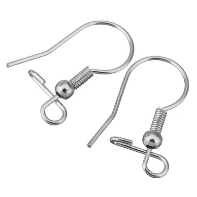 Shaped Afro hook, closable with surgical steel ball