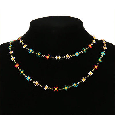 Chain fabric with flowers, a choice of 4 variants, surgical steel