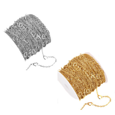 Chain with hearts 2 color options surgical steel