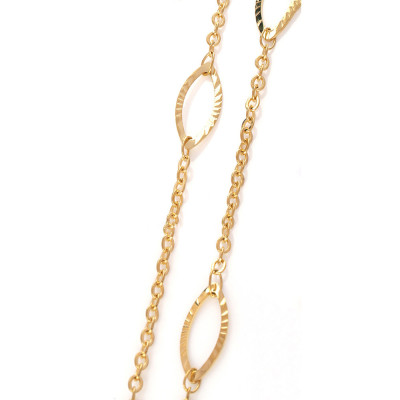 Chain link with EYE - 2 color variants surgical steel