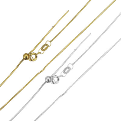 Hose chain with stopper closure, surgical steel