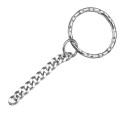 Key ring with chain surgical steel