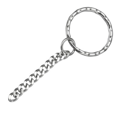 Key ring with chain surgical steel
