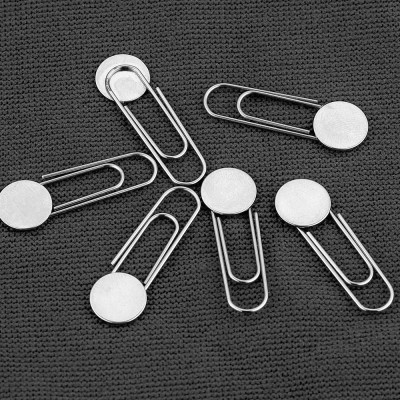 Office clip with flat surgical steel