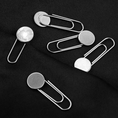 Office clip with flat surgical steel